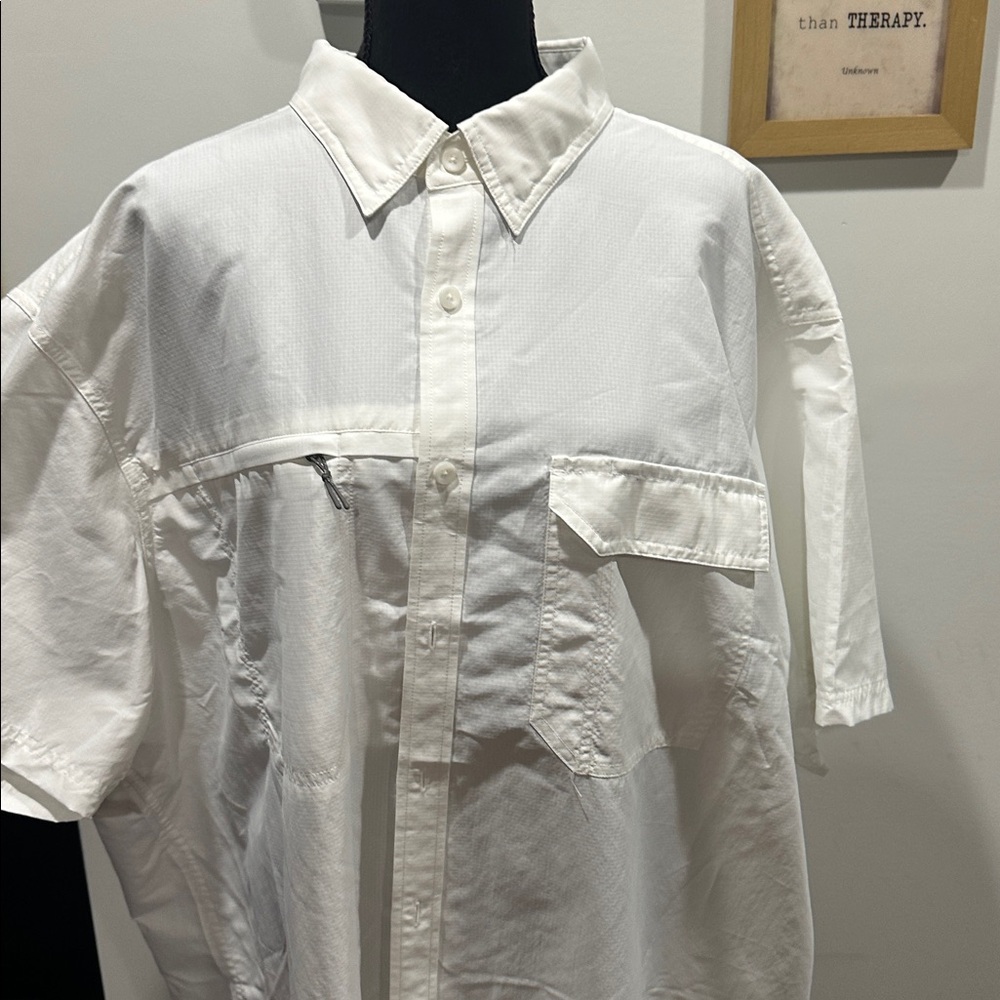 Roundtree & Yorke White Casual Button Down Shirt